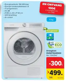 Carrefour Droogkast DV90T6240HH aanbieding