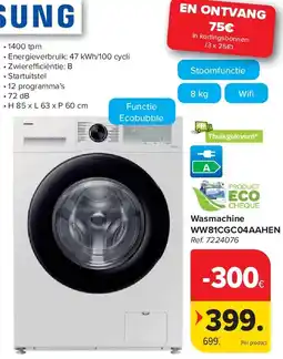 Carrefour Wasmachine WW81CGC04AAHEN aanbieding