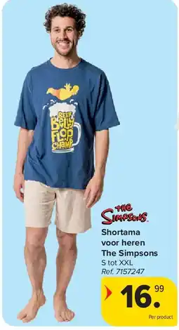 Carrefour Shortama voor heren The Simpsons aanbieding