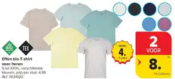 Carrefour Effen bio T-shirt voor heren aanbieding