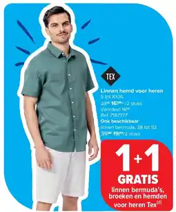 Carrefour Linnen hemd voor heren aanbieding