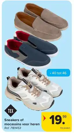 Carrefour Sneakers of mocassins voor heren aanbieding