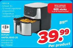 Carrefour Airfryer HAF9L1800-25 aanbieding