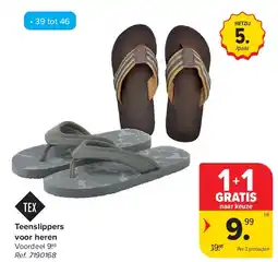 Carrefour Teenslippers voor heren aanbieding