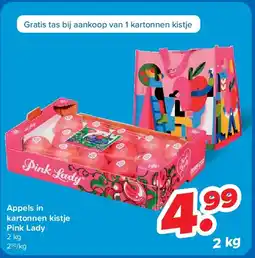 Carrefour Appels in kartonnen kistje Pink Lady aanbieding