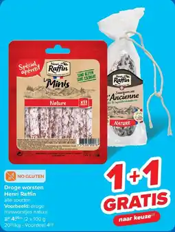 Carrefour Droge worsten Henri Raffin aanbieding