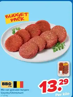 Carrefour Mix van gekruide burgers Country/Chimichurri aanbieding