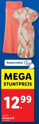 Lidl Livergy linnen jurk aanbieding