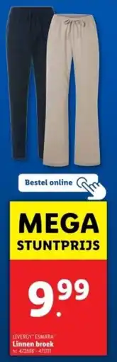 Lidl Livergy esmara linnen broek aanbieding