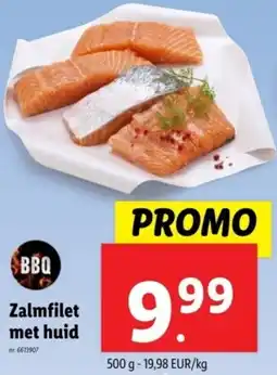 Lidl BBQ Zalmfilet met huid aanbieding