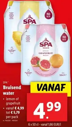 Lidl Spa Bruisend water aanbieding