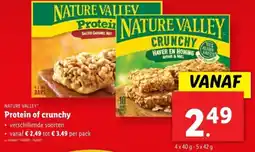 Lidl Nature valley protein of crunchy aanbieding