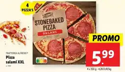 Lidl Trattoria Alfredo Pizza salami XXL aanbieding
