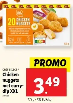 Lidl Chef Select Chicken nuggets met currydip XXL aanbieding