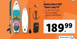 Lidl Opblaasbare SUP Sport Lady F2 aanbieding