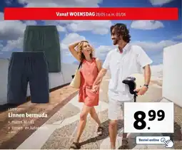 Lidl Livergy Linnen bermuda aanbieding