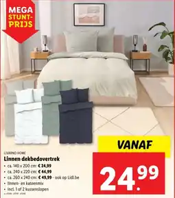 Lidl Livarno Home Linnen dekbedovertrek aanbieding