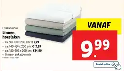 Lidl Livarno Home Linnen hoeslaken aanbieding