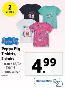 Lidl Peppa Pig Peppa Pig T-shirts aanbieding