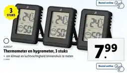 Lidl Auriol Thermometer en hygrometer aanbieding