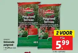 Lidl Grandiol Universele potgrond aanbieding