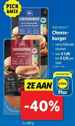 Lidl Chef Select Cheeseburger aanbieding