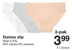 Zeeman Dames slip aanbieding