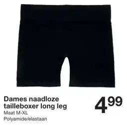 Zeeman Dames naadloze tailleboxer long leg aanbieding