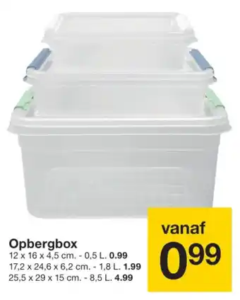 Zeeman Opbergbox aanbieding