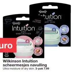 Zeeman Wilkinson Intuition scheermesjes navulling aanbieding