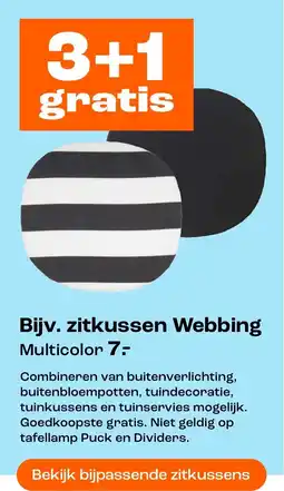 Kwantum Zitkussen webbing aanbieding