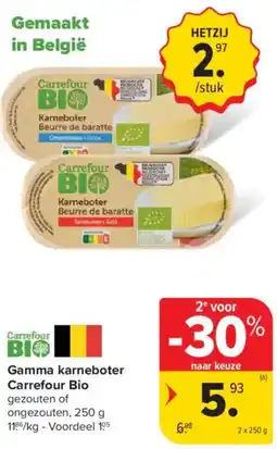 Carrefour Gamma karneboter Carrefour Bio aanbieding