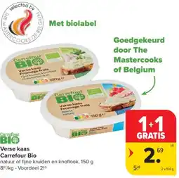 Carrefour Verse kaas Carrefour Bio aanbieding
