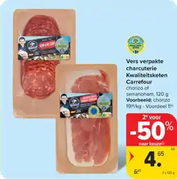 Carrefour Vers verpakte charcuterie Kwaliteitsketen Carrefour aanbieding