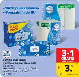 Carrefour Gamma zakdoeken Carrefour en Carrefour Soft aanbieding