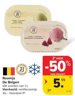 Carrefour Roomijs De Belgen aanbieding