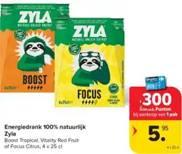 Carrefour Energiedrank 100% natuurlijk Zyla aanbieding