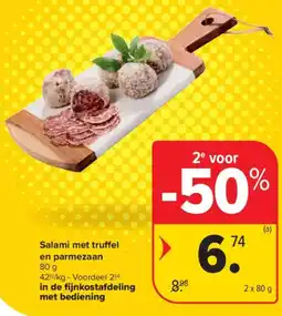 Salami met truffel en parmezaan