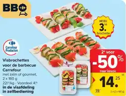 Carrefour Market Visbrochettes voor de barbecue Carrefour aanbieding