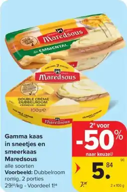 Gamma kaas in sneetjes en smeerkaas maredsous
