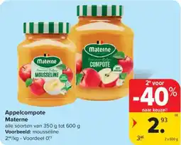 Carrefour Market Appelcompote Materne aanbieding