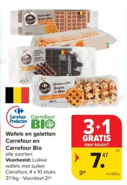 Carrefour Market Wafels en galetten Carrefour en Carrefour Bio aanbieding