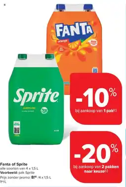Carrefour Market FANTA of Sprite aanbieding