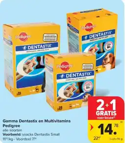 Carrefour Market Gamma dentastix en m pedigree aanbieding