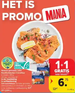 Carrefour Market Noorse gerookte zalm Kwaliteitsketen Carrefour aanbieding