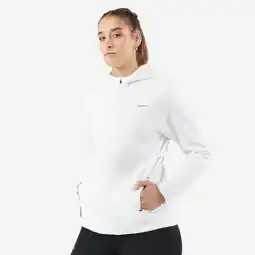 Decathlon Tennissweater met capuchon voor dames Dry 900 gebroken wit aanbieding