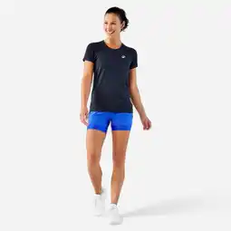 Decathlon Tennisshirt voor dames Light zwart aanbieding