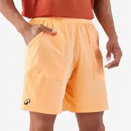 Decathlon Ademende tennisshort voor heren Dry oranje aanbieding