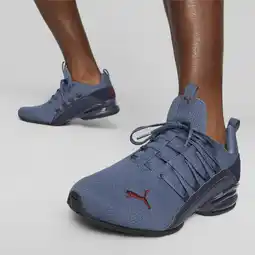 Decathlon Axelion Refresh hardloopschoenen voor heren PUMA Navy Inky Blue Dark Jasper Red aanbieding