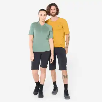 Decathlon Ademende uniseks fietsshort zwart aanbieding